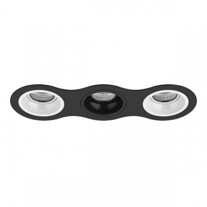 Встраиваемый светильник Lightstar Domino (214637+214606+214607+214606) D637060706 в стиле Хай-тек, цвет черный