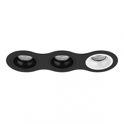 Встраиваемый светильник Lightstar Domino (214637+214607+214607+214606) D637070706 в стиле Хай-тек, цвет черный