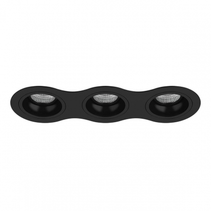 Встраиваемый светильник Lightstar Domino (214637+214607+214607+214607) D637070707 в стиле Хай-тек, цвет черный