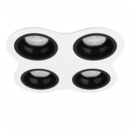 Встраиваемый светильник Lightstar Domino (214646+214607+214607+214607+214607) D64607070707 в стиле Хай-тек, цвет белый