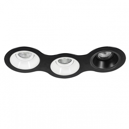 Встраиваемый светильник Lightstar Domino (214697+214606+214606+214607) D697060607 в стиле Хай-тек, цвет черный
