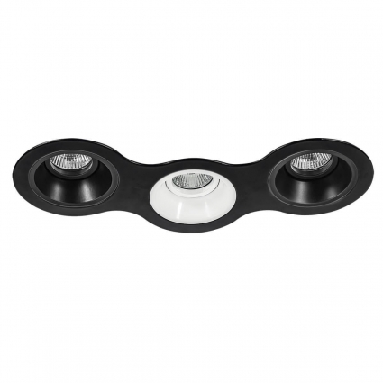 Встраиваемый светильник Lightstar Domino (214697+214607+214606+214607) D697070607 в стиле Хай-тек, цвет черный