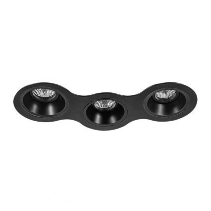 Встраиваемый светильник Lightstar Domino (214697+214607+214607+214607) D697070707 в стиле Хай-тек, цвет черный