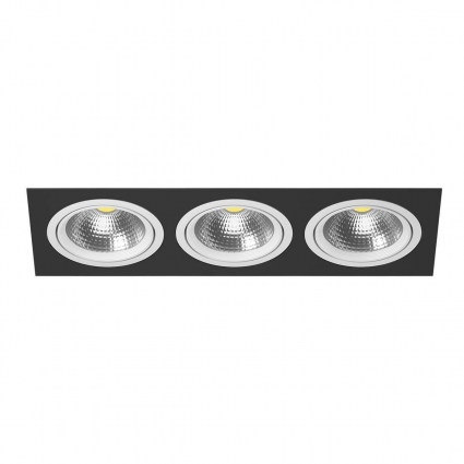 Встраиваемый светильник Lightstar Intero 111 (217837+217906+217906+217906) i837060606 в стиле Хай-тек, цвет черный