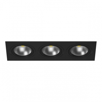 Встраиваемый светильник Lightstar Intero 111 (217837+217907+217907+217907) i837070707 в стиле Хай-тек, цвет черный