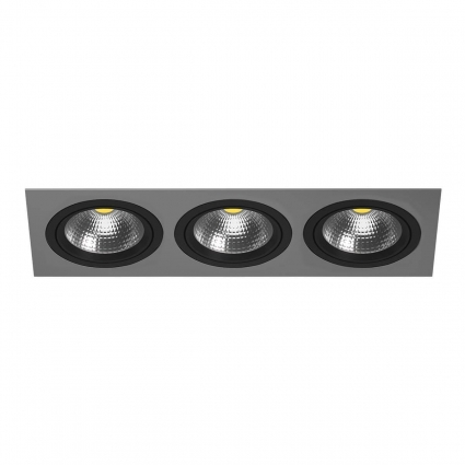 Встраиваемый светильник Lightstar Intero 111 (217839+217907+217907+217907) i839070707 в стиле Хай-тек, цвет серый