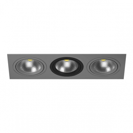 Встраиваемый светильник Lightstar Intero 111 (217839+217909+217907+217909) i839090709 в стиле Хай-тек, цвет серый