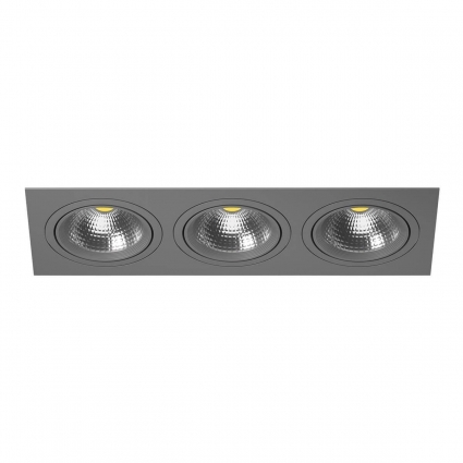 Встраиваемый светильник Lightstar Intero 111 (217839+217909+217909+217909) i839090909 в стиле Хай-тек, цвет серый