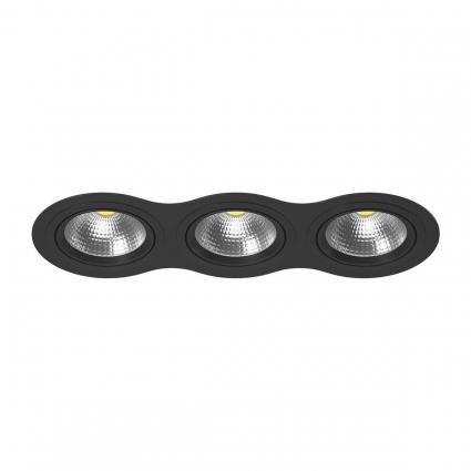 Встраиваемый светильник Lightstar Intero 111 (217937+217907+217907+217907) i937070707 в стиле Хай-тек, цвет черный