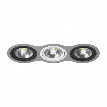 Встраиваемый светильник Lightstar Intero 111 (217939+217907+217906+217907) i939070607 в стиле Хай-тек, цвет серый