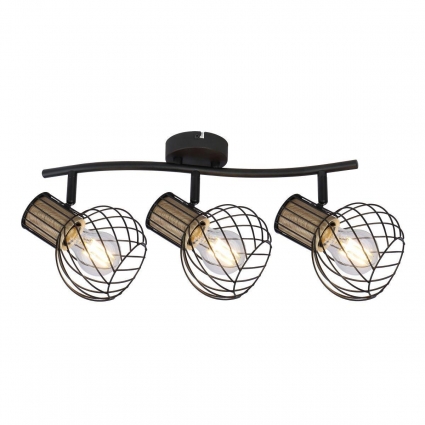 Спот Globo Luise 54012-3DS в стиле лофт, цвет черный, мощность 120 Вт