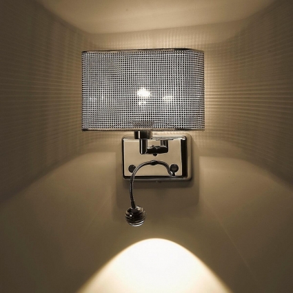 Бра Zumaline Blink W0173-02A-F4B3 в стиле модерн, цвет серебро, мощность 26 Вт