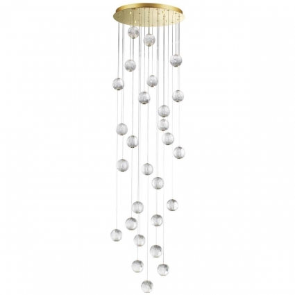 Подвесная светодиодная люстра Odeon Light Crystal 5008/120L в современном стиле, цвет золотой