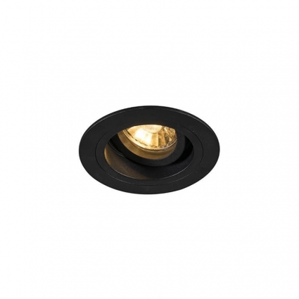 Встраиваемый светильник Zumaline Chuck dl round black 92700 в современном стиле, цвет черный
