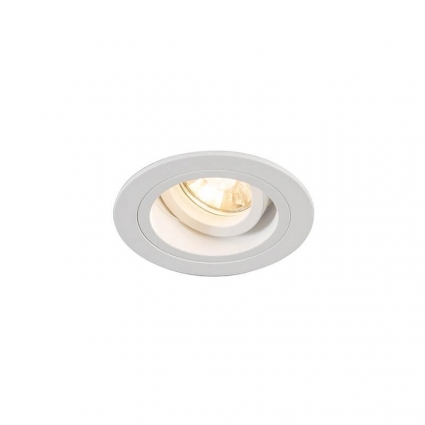 Встраиваемый светильник Zumaline Chuck dl round white 92699 в современном стиле, цвет белый