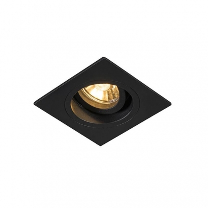 Встраиваемый светильник Zumaline Chuck dl square black 92704 в современном стиле, цвет черный