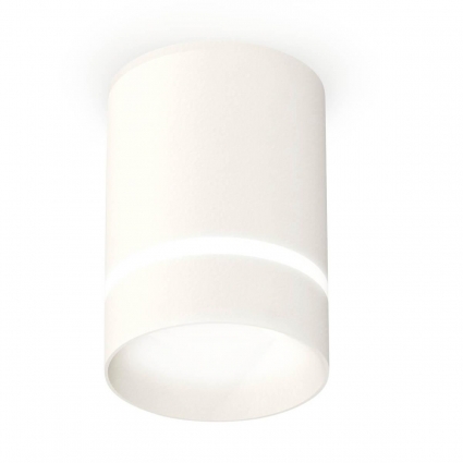 Комплект накладного светильника с акрилом Ambrella light XS6301061 SWH/FR белый песок/белый матовый MR16 GU5.3 (C6301, N6228), в стиле Хай-тек, цвет белый