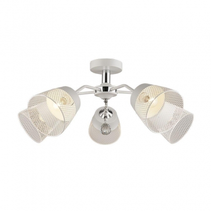 Потолочная люстра Seven Fires Donetella WD3518/5C-WT-CR-WT в стиле модерн, цвет белый