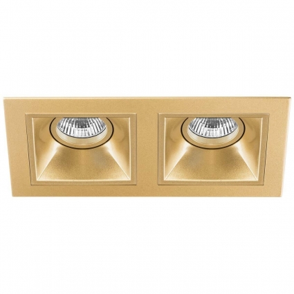Встраиваемый светильник Lightstar Domino Quadro (214523+214503+214503) D5230303 в стиле Хай-тек, цвет золотой