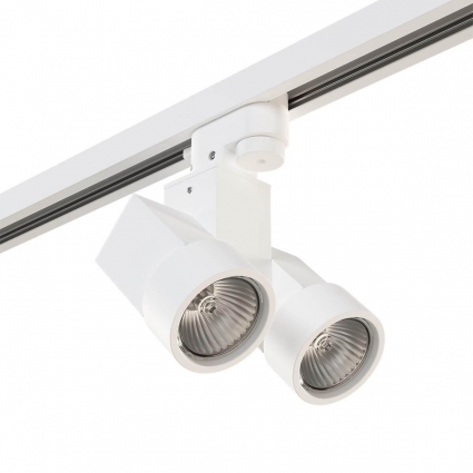 Трековый светильник Lightstar Illumo X2 (592026+051036) A1T051036 в стиле Хай-тек, цвет белый