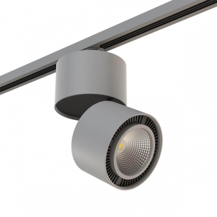 Трековый светодиодный светильник Lightstar Forte Muro (592069+214839) A1T214839 в стиле Хай-тек, цвет серый