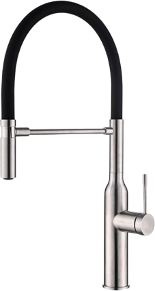 Смеситель для кухни Zorg Steel Hummer SH 2022 INOX сталь однорычажный, длина излива 23.4 см