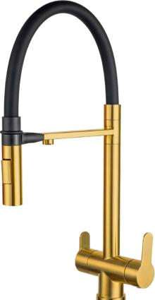 Смеситель для кухни Zorg Sanitary SZR-3030 BRONZE бронза однорычажный, высота излива 20 см
