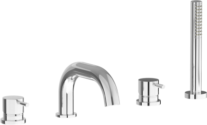 Смеситель на борт ванны IB Rubinetterie Milanotorino MT396CC chrome однорычажный, хром