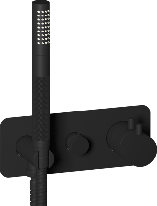 Смеситель для ванны с душем IB Rubinetterie Industria EID613NP_13 matt black, однорычажный, черный