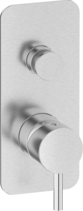 Смеситель для ванны с душем IB Rubinetterie Milanotorino EMT310SS brushed nickel, однорычажный, сталь