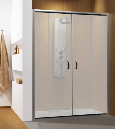 Душевая дверь в нишу Radaway Premium Plus DWD 160 стекло фабрик раздвижная, профиль хром