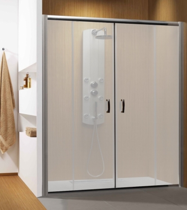 Душевая дверь в нишу Radaway Premium Plus DWD 180 стекло фабрик раздвижная, профиль хром