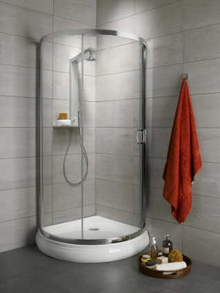 Душевой уголок Radaway Premium Plus B 90x190 прозрачное стекло полукруглый, двери раздвижные