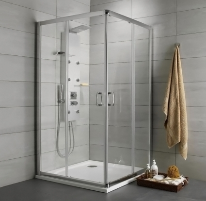 Душевой уголок Radaway Premium Plus C 100x190 прозрачное стекло квадратный, двери раздвижные