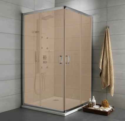 Душевой уголок Radaway Premium Plus C 100x190 коричневое стекло квадратный, двери раздвижные