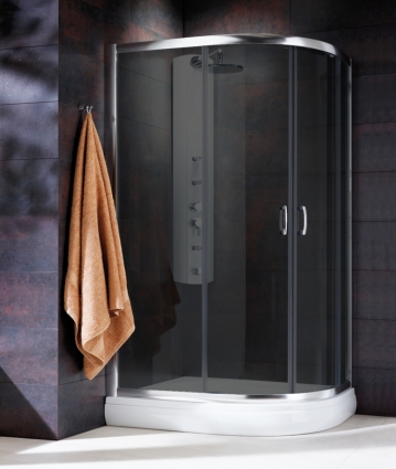 Душевой уголок Radaway Premium Plus E 120x90x190 стекло графит прямоугольный-асимметричный, двери раздвижные