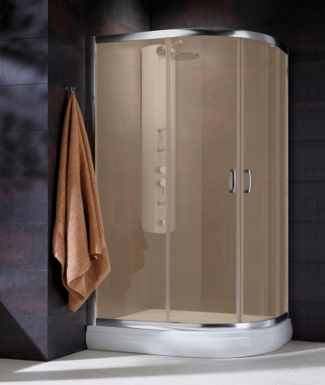 Душевой уголок Radaway Premium Plus E 120x90x190 коричневое стекло прямоугольный-асимметричный, двери раздвижные
