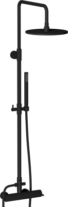 Душевая стойка IB Rubinetterie Milanotorino MT127NP matt black цвет черный, штанга 124.8 см