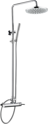 Душевая стойка IB Rubinetterie Milanotorino MT127CC chrome хром, штанга 124.8 см