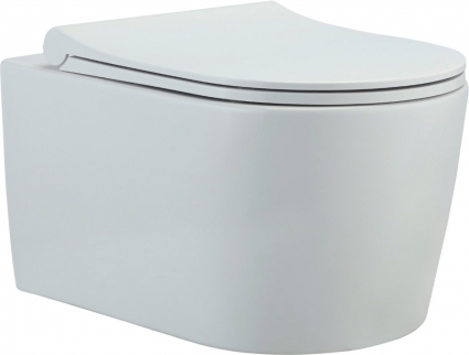 Унитаз подвесной beWash Albano 36383201 безободковый, с сиденьем микролифт, 35.5x52 см