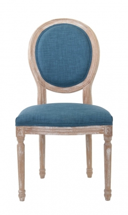Стул Mak-interior Miro Indigo с мягкой обивкой стиль прованс и кантри