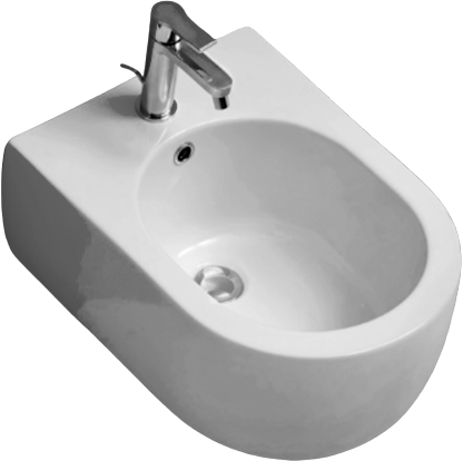 Биде подвесное Kerasan Flo 312501*1 цвет белый, овальное