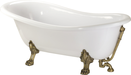 Ванна из искусственного камня Veragio Gialetta 31875 185x80 с металлическими ножками, бронза, овальная, отдельностоящая