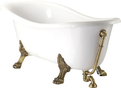 Ванна из искусственного камня Veragio Gialetta 25216 170x80 с металлическими ножками, бронза, овальная, отдельностоящая