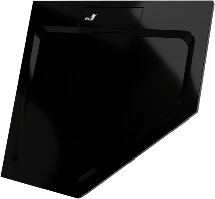 Поддон для душа RGW Stone Tray STA-61B 90х90, черный, пятиугольный, низкий