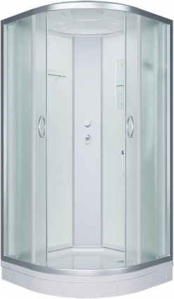 Душевая кабина Erlit Comfort ER3508P-C3-RUS четверть круга, поддон низкий