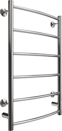 Полотенцесушитель электрический Двин R neo 80/50 1"-1/2" полированный хром, лесенка