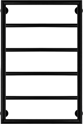 Полотенцесушитель водяной Secado Парма 2 80x50, черный матовый, лесенка