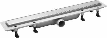 Душевой лоток Plastbrno DESIGN 4 SZA4850 с решеткой и опорами, в пол около стены, выпуск прямой