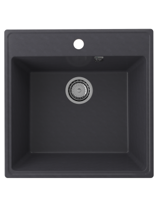 Мойка кухонная Domaci Солерно DF 505-08 космос матовая, квадратная, 50.5x50.5 см